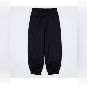 Owillo® Girls' Satin Parachute Pants - Black L